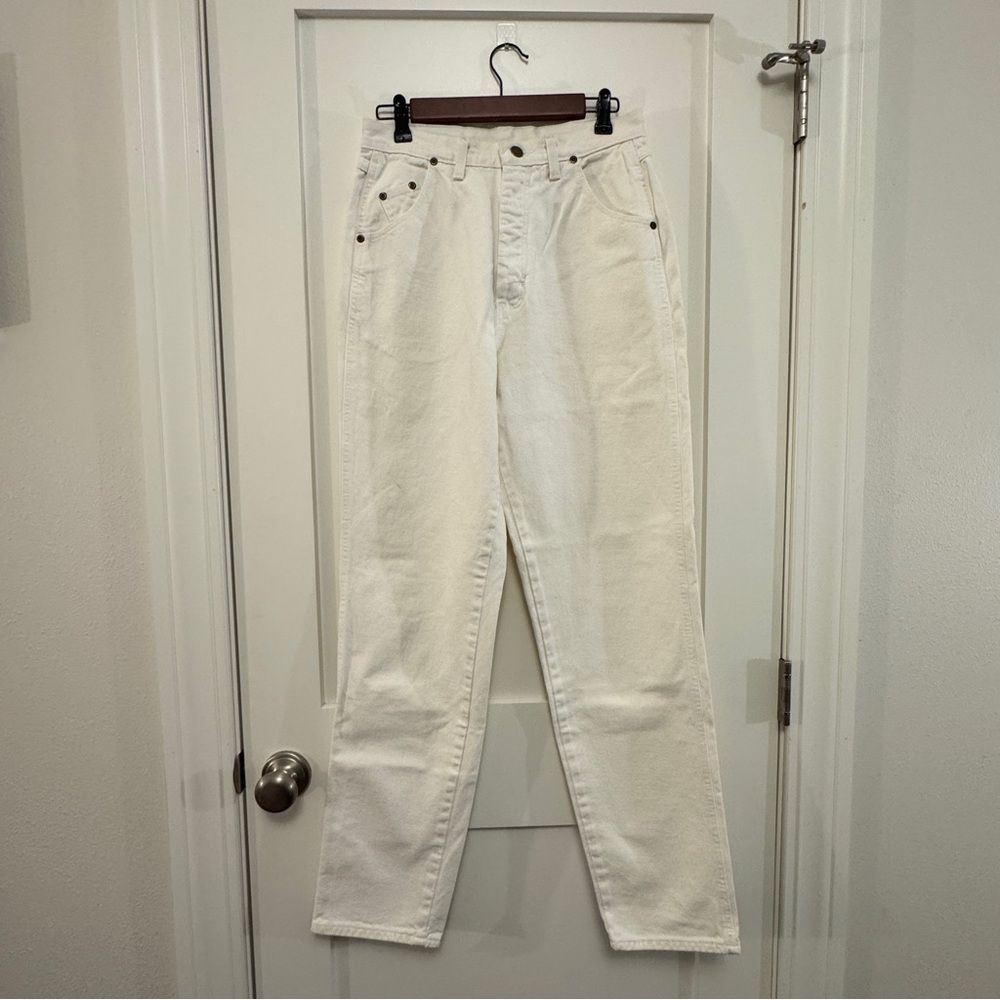 Vintage 80's Wrangler Silverlake Jeans White Measures: 26 X 31, Tag: 11/12 X 32